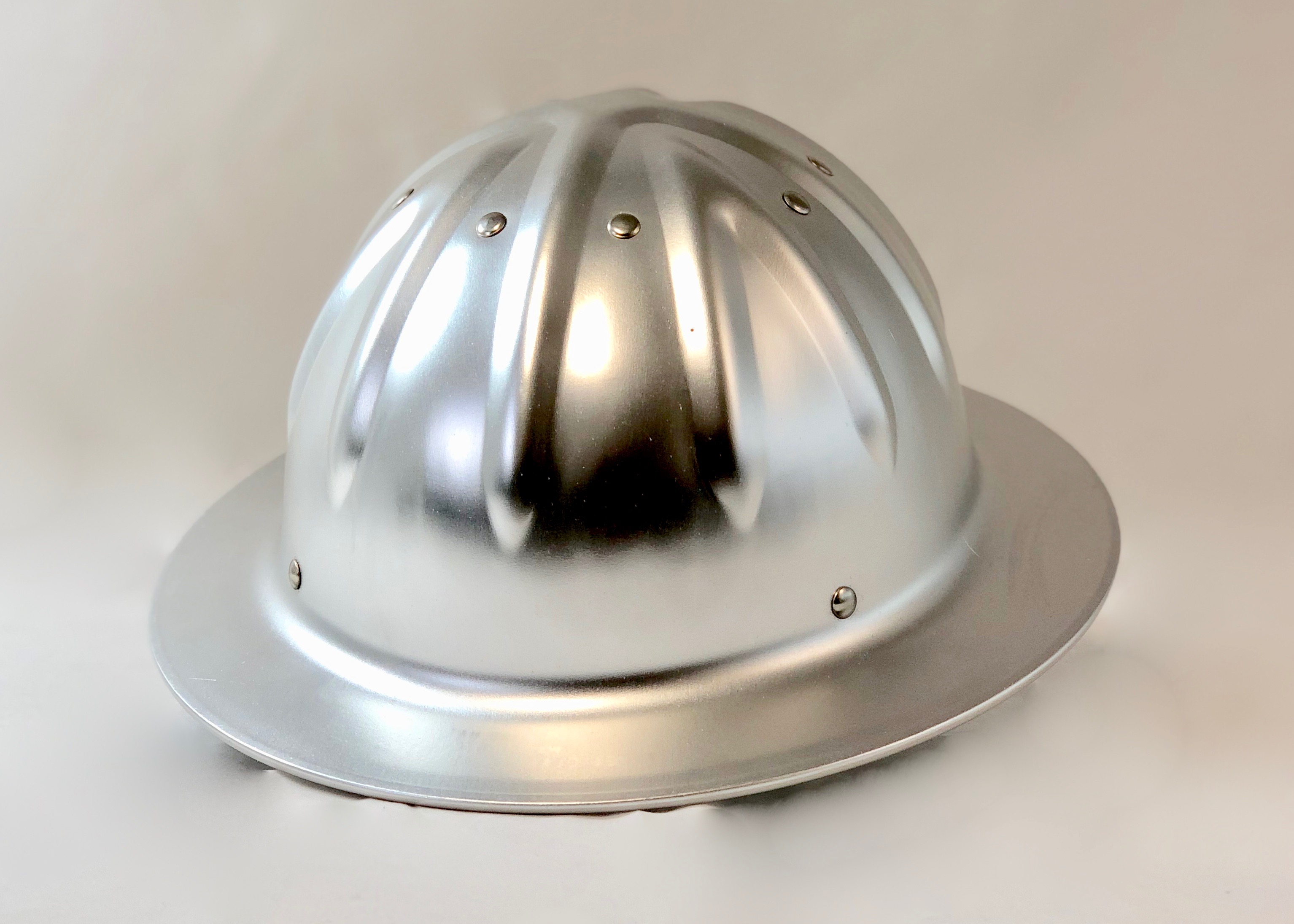 Aluminum Full Brim Hard Hat Silver Terra Tech